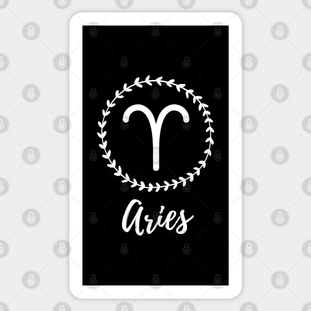 Aries Zodiac - Astrological Sign Sticker by monkeyflip